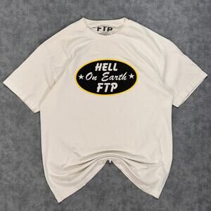FTP Hell on Earth white streetwear casual graphic tshirt mens Large